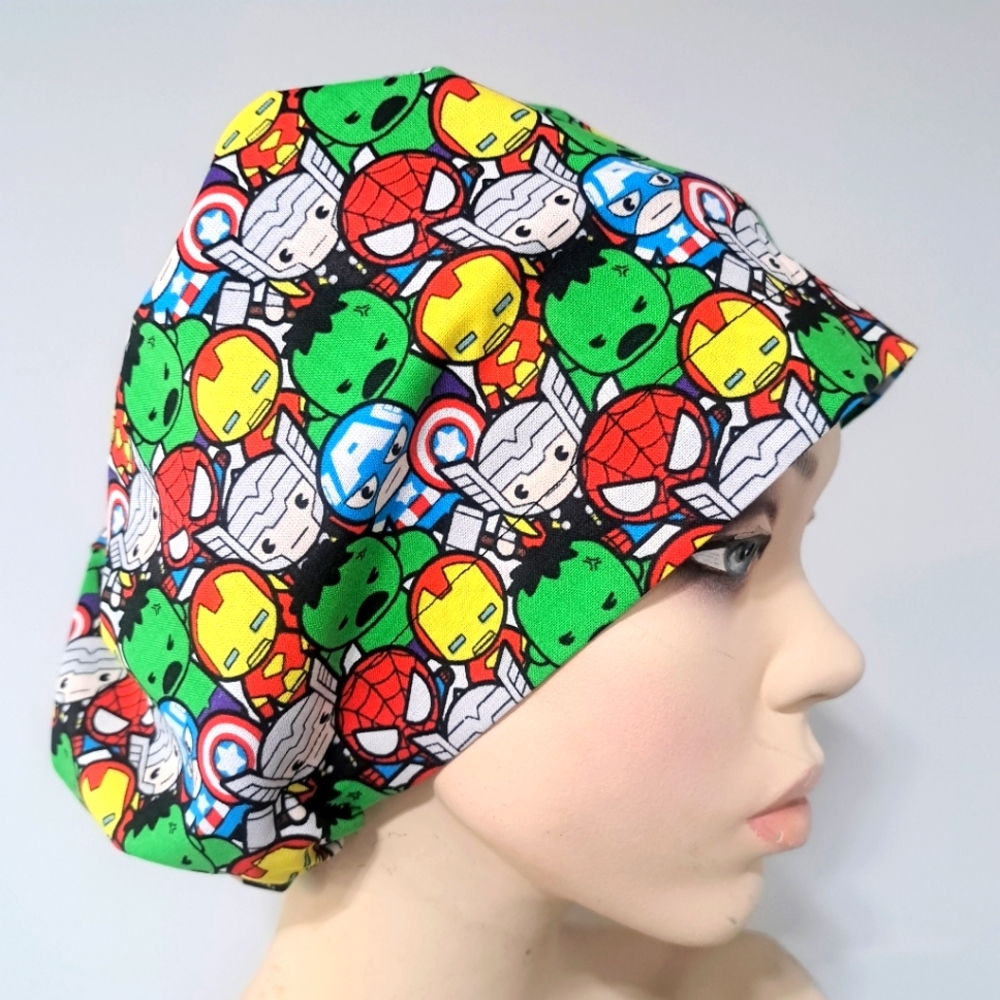NEW ⭐️ Marvel AVENGERS Super Hero Surgical Scrub Cap Hat, EURO Style, Adjustable